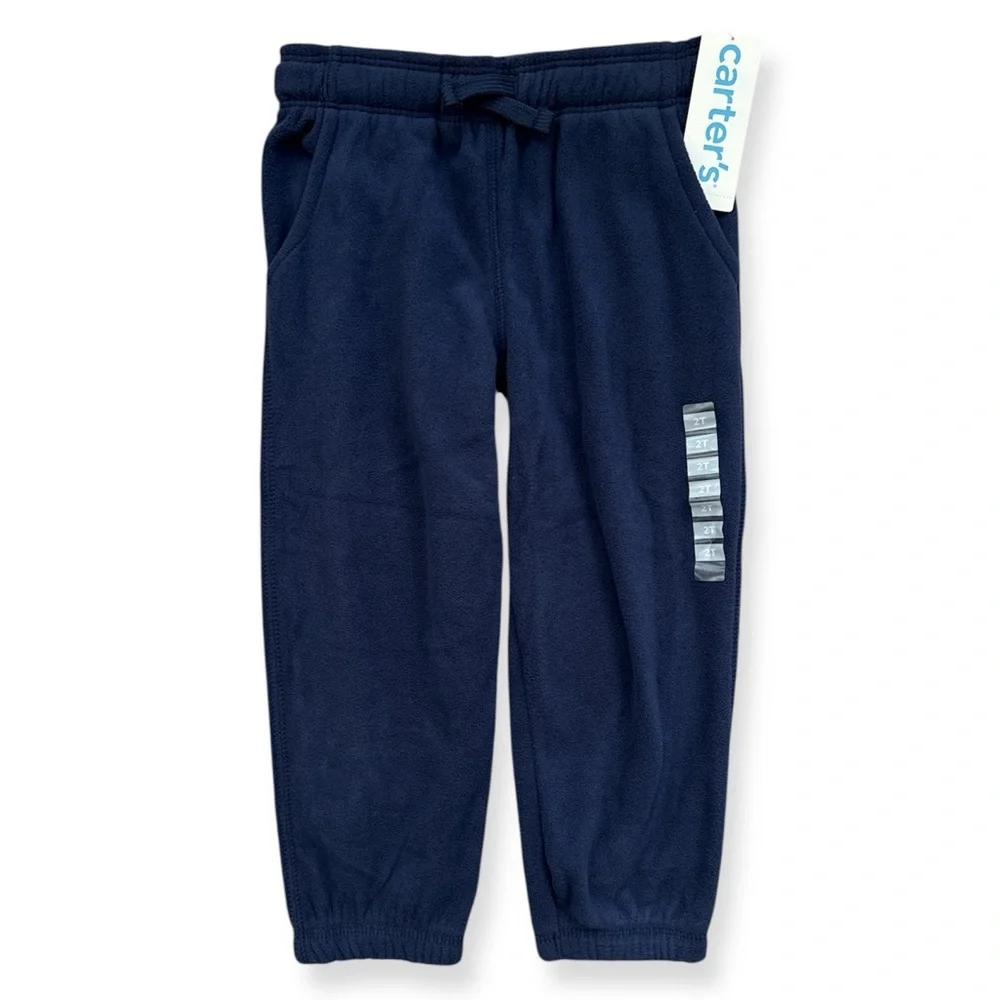 Carter’s Microfleece Pull On Fleece Pants Navy Blue Drawstring Sweatpants